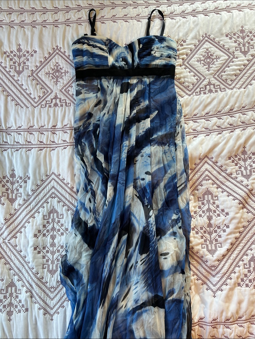 BCBGMaxAzria Cobalt Comb Maxi Dress